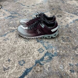 On Cloud Running Burgundy and Gray Athletic Shoes. POPULAR & TRENDY!!!! CLOUDTEC